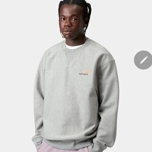 Carhartt Men’s Heather Gray Logo Crewneck Sweatshirt